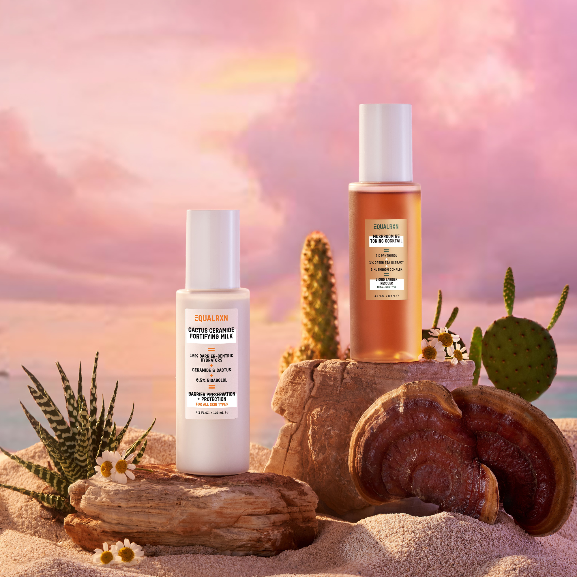 Skin Drink Bundle (Mushroom B5 Toning Cocktail + Cactus Ceramide Fortifying Milk) - EqualRXN