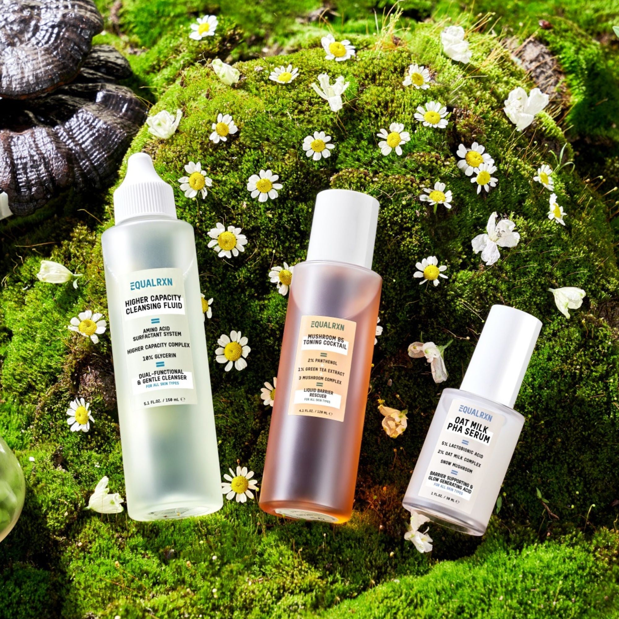 Good Skin Fundamentals Bundle (Higher Capacity Cleansing Fluid + Mushroom B5 Toning Cocktail + Oat Milk PHA Serum) - EqualRXN