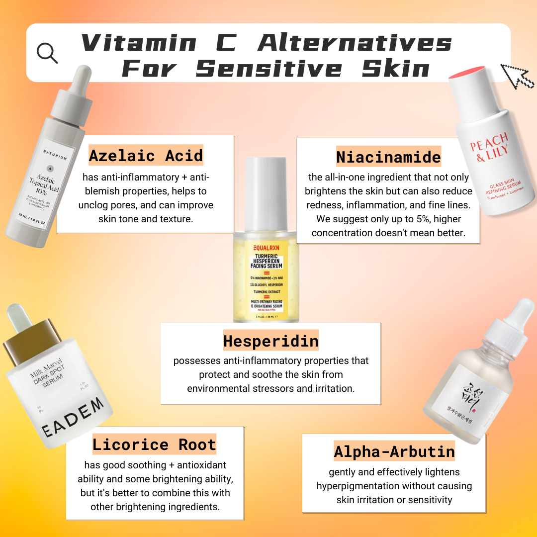 ✨5 Soothing + Brightening Ingredients to Replace Vitamin C✨