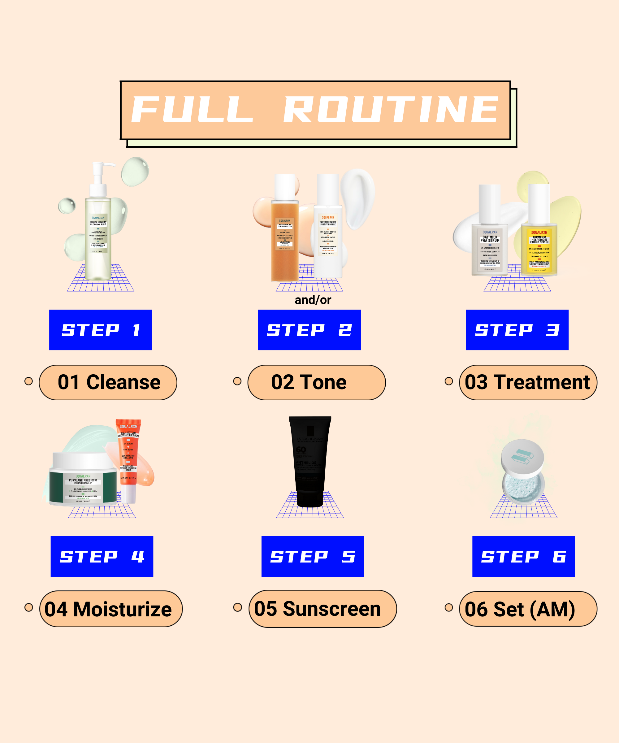 Cleanse + Calm + Glow Basic Steps Bundle - EqualRXN